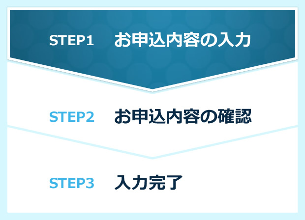 STEP1 お申込内容の入力